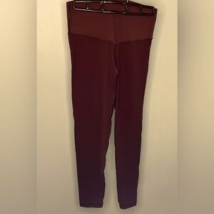 Offline by aerie Burgundy Set (Crop top with built in bra and Leggings)